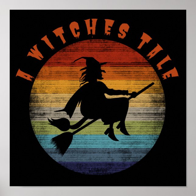 A WITHCHES TALE Lustig häxhalloween Poster (Framsidan)