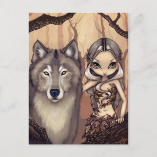 "A Wolfish Friend" vykort