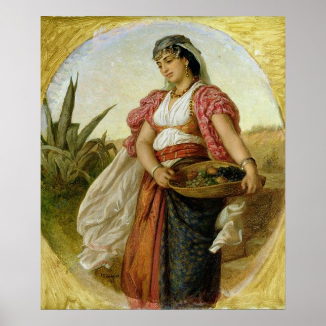 A Woman från Algiers, 1871 Poster (Framsidan)