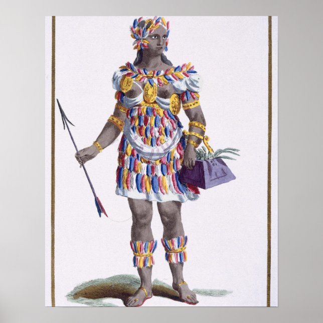 A Woman från Honduras, 1780 (färgadens gravläggnin Poster (Framsidan)