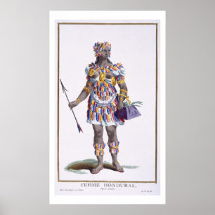 A Woman från Honduras, 1780 (färgadens gravläggnin Poster