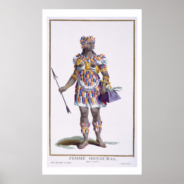A Woman från Honduras, 1780 (färgadens gravläggnin Poster (Framsidan)