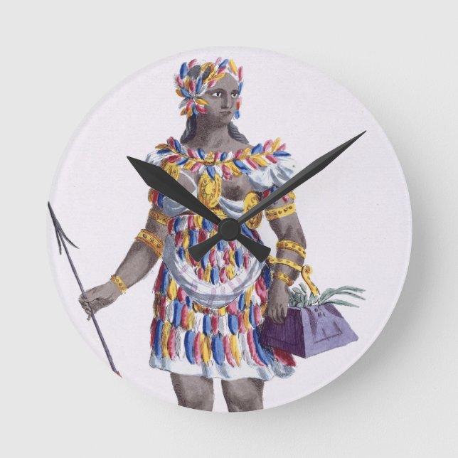 A Woman från Honduras, 1780 (färgadens gravläggnin Rund Klocka (Framsida)