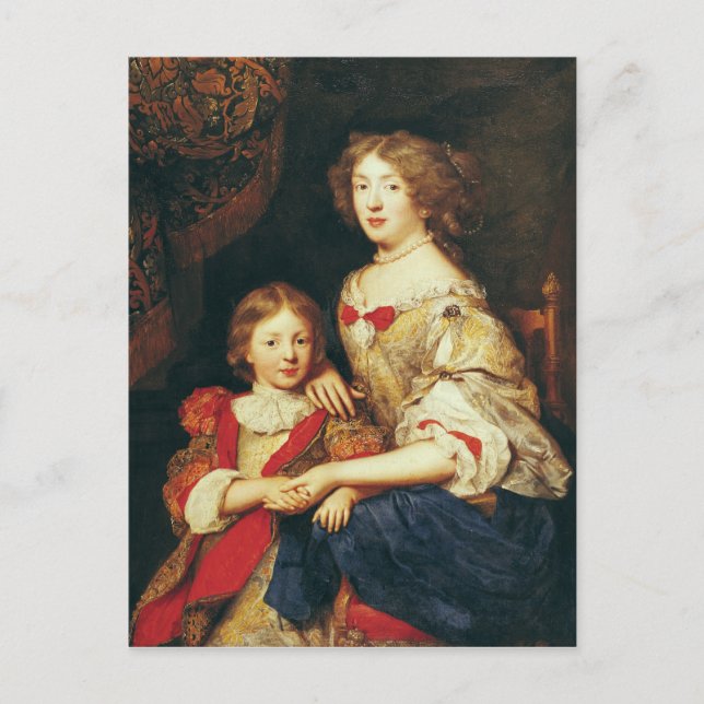 A Woman och hennes son Vykort (Framsida)