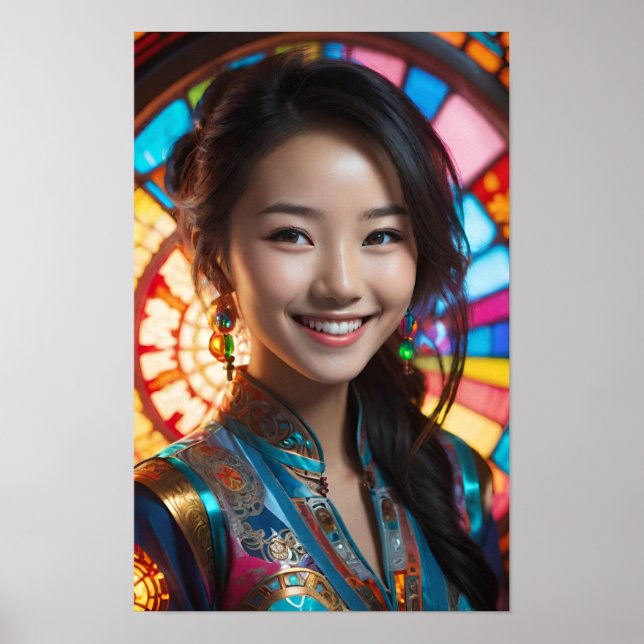 A Woman Smiling Warmly Poster (Framsidan)