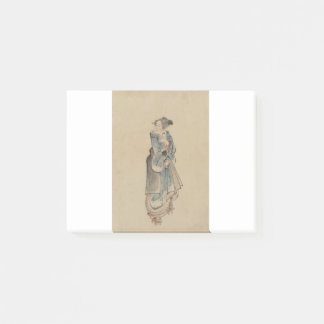 A Woman Walking - Hokusai Katsushika - 1850 Post-it Block