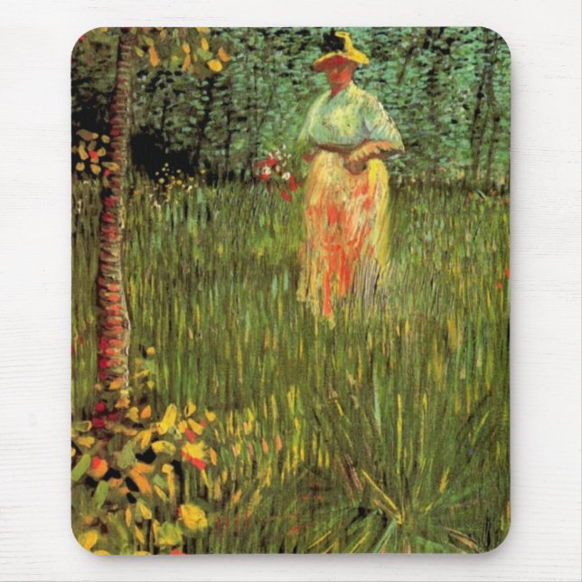 A Woman Walking in a Garden by Vincent van Gogh Musmatta (Framsidan)