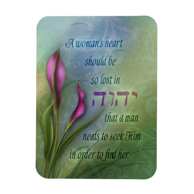 A Womans Heart - Calla Lily Magnet (Vertikal)