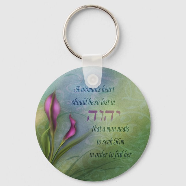 A Womans Heart - Calla Lily Nyckelring (Framsida)