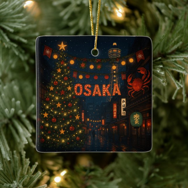 A wonderful nighttime Christmas in Osaka Julgransprydnad Keramik (Träd)