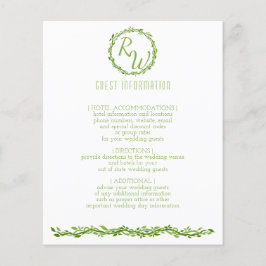 A Woodsy Elegance | Uppgifter om Bröllop-gäster Flygblad
