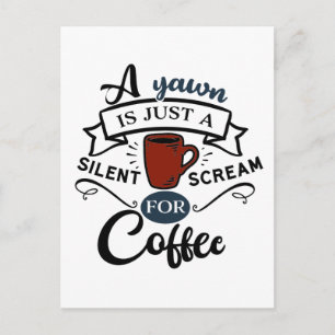 A Yawn är en kräm för kaffe Vykort