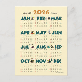 A Year with Toucans: Calendar 2026 Helg Vykort