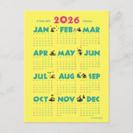 A Year with Toucans: Calendar 2026-Y Helg Vykort