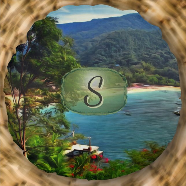 A Yelapa View 0828 Rund Kudde (Skapare uppladdad)