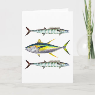 A Yellowfin Tuna och Wahoo-fiskkort Kort