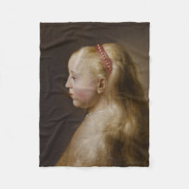 A Young Blonde Girl (av Jan Lievens) Fleecefilt