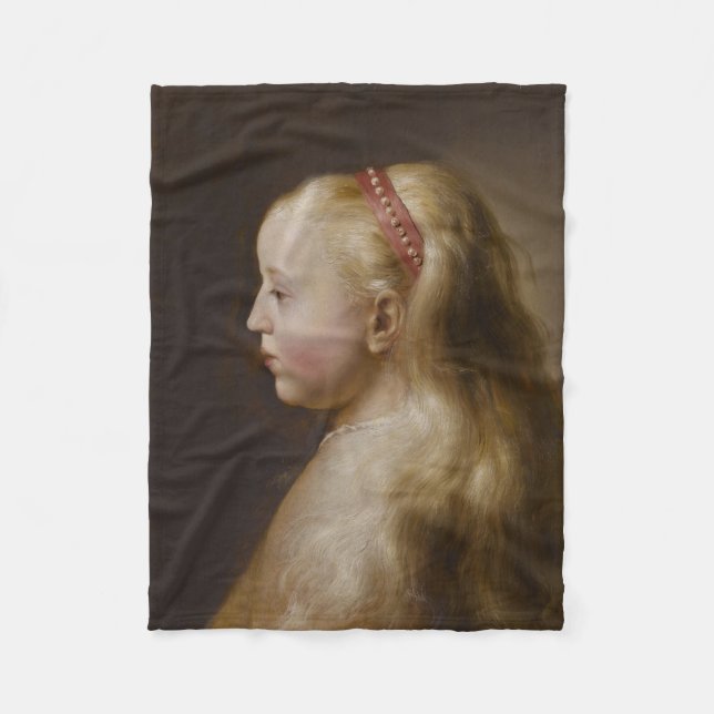 A Young Blonde Girl (av Jan Lievens) Fleecefilt (Framsidan)