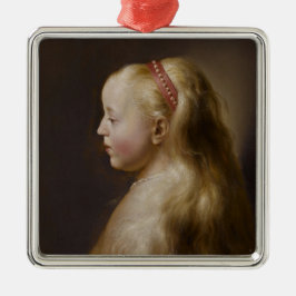 A Young Blonde Girl (av Jan Lievens) Julgransprydnad Metall