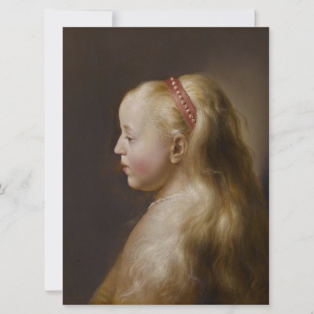 A Young Blonde Girl (av Jan Lievens) Kort (Framsida)