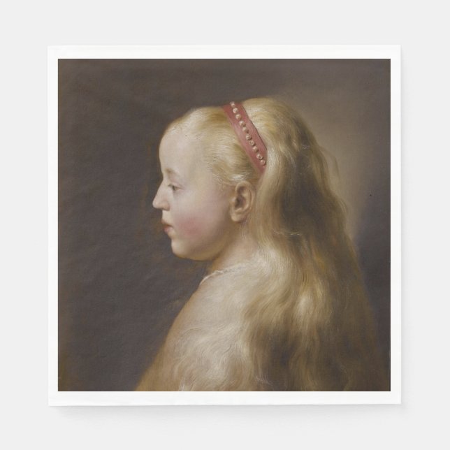 A Young Blonde Girl (av Jan Lievens) Pappersservett (Framsidan)