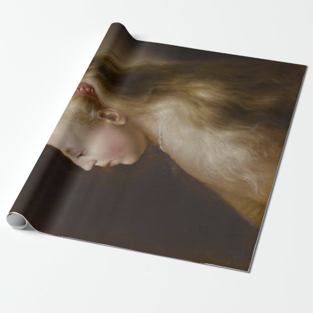 A Young Blonde Girl (av Jan Lievens) Presentpapper (Utrullad)