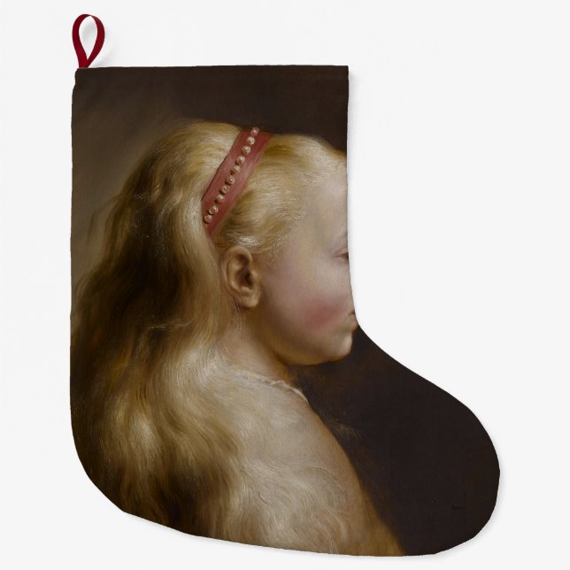 A Young Blonde Girl (av Jan Lievens) Stor Julstrumpa (Framsidan)