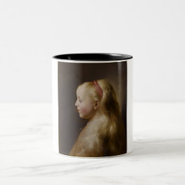 A Young Blonde Girl (av Jan Lievens) Två-Tonad Mugg