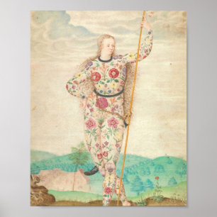 A Young Celtic Tattooed Warrior Dotter Jacques Poster
