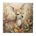 A Young Fawn Kakelplatta<br><div class="desc">En söt fauna i en skogsmiljö</div>