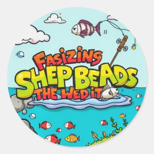 A Young Fisherman's Äventyr Runt Klistermärke (Framsida)