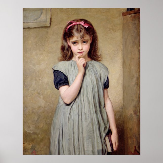A Young Girl in the Classroom, 1876 (oil on canvas Poster (Framsidan)