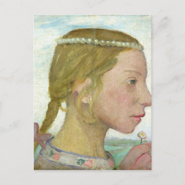 A Young Girl Vykort (Framsida)