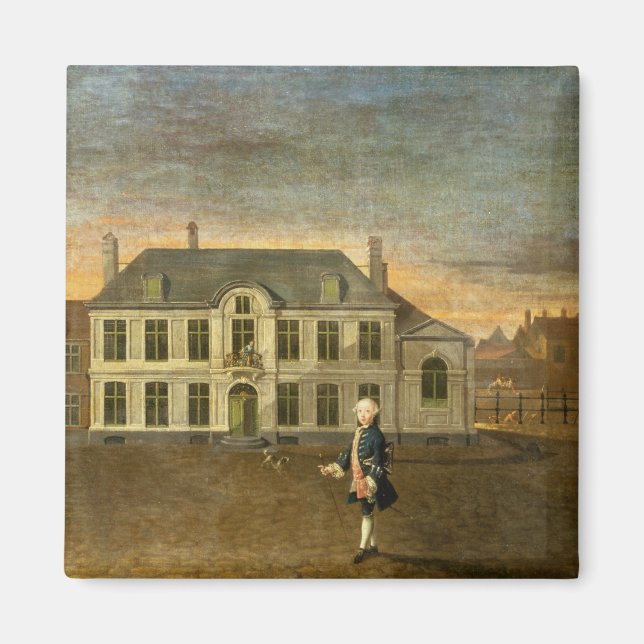 A Young Nobleman Permanent before a Mansion (se Magnet (Framsidan)