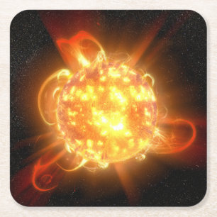 A Young Red Dwarf Underlägg Papper Kvadrat