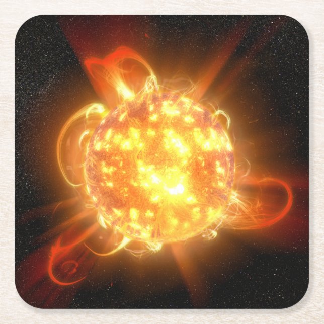 A Young Red Dwarf Underlägg Papper Kvadrat (Framsidan)