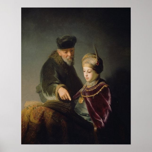 A Young Scholar och Hans Tutor - Rembrandt - c1629 Poster (Framsidan)