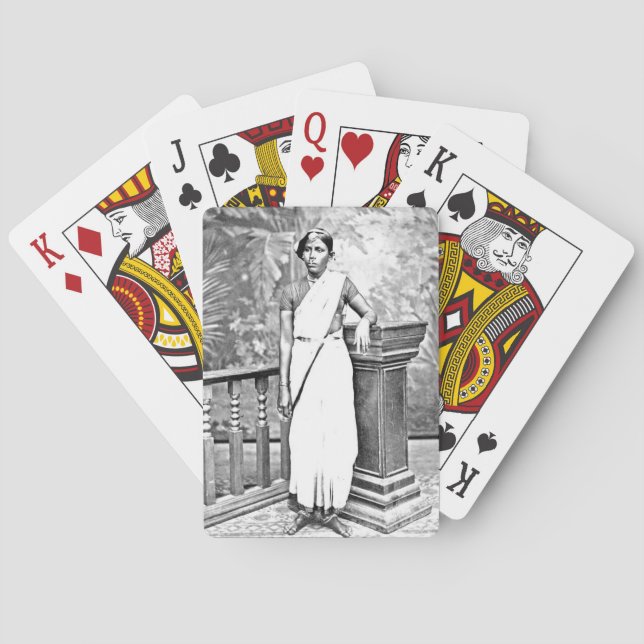 A Young Woman of India Casinokort (Baksidan)
