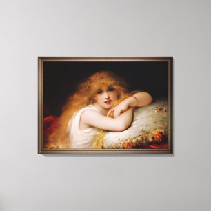A Young Woman of Leisure av Pierre Coomans Canvastryck