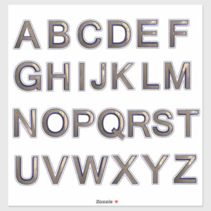 A-Z alfabet guld brev Anpassningsbar-Klipp vinylst Klistermärken