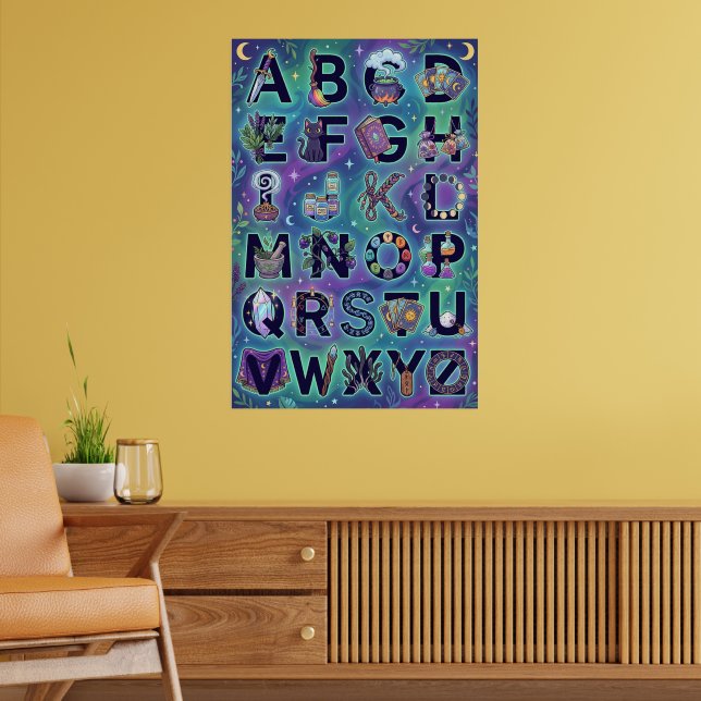 A-Z Häxig Alfabetet  Poster (Vardagsrum 2)