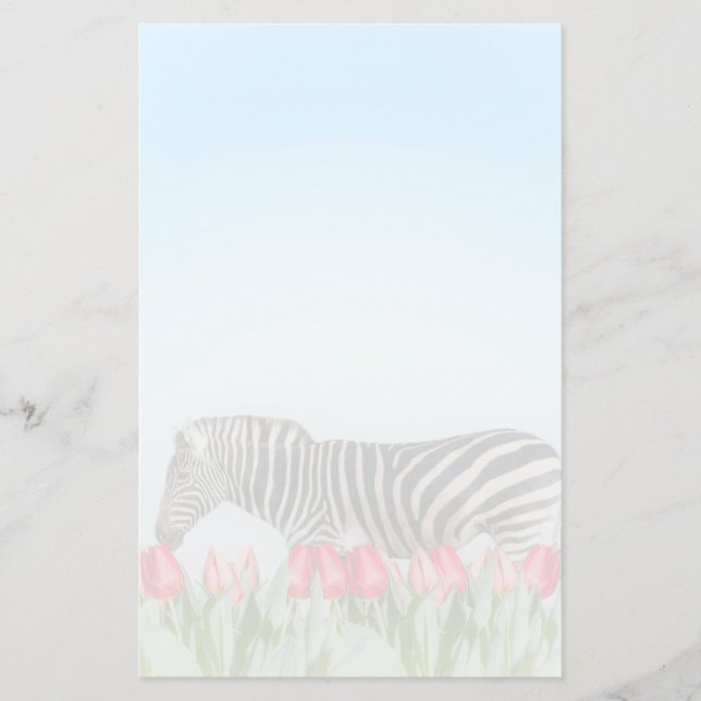A Zebra bland tulpanerna Brevpapper (Framsida)