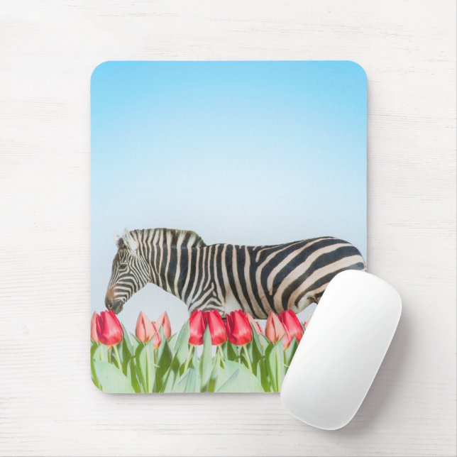 A Zebra bland tulpanerna Musmatta (Med mus)