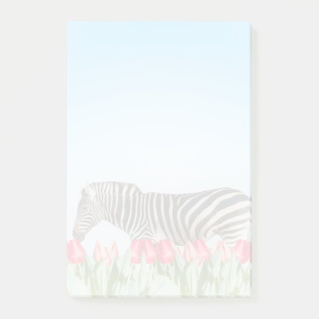 A Zebra bland tulpanerna Post-it Block (Framsida)