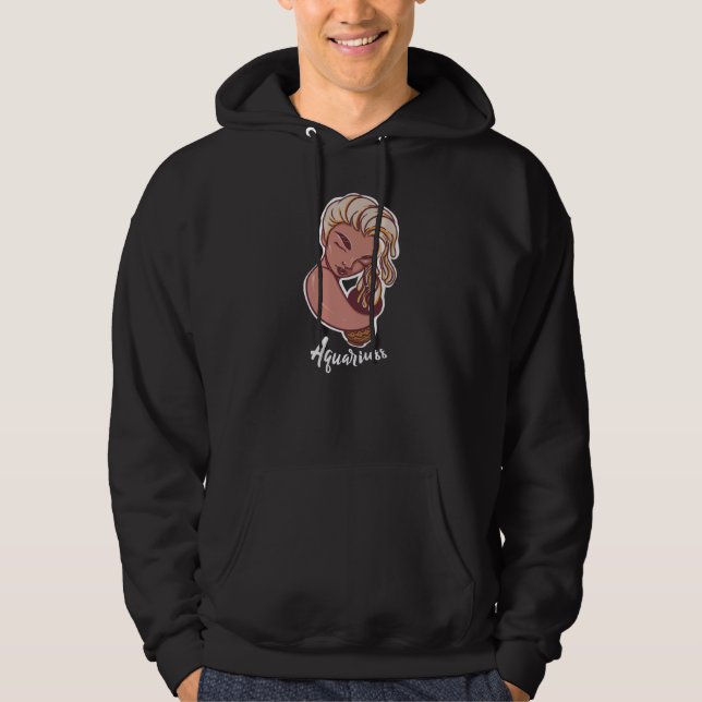 A Zodiac Sign Test Aquariuss Hoodie (Framsida)