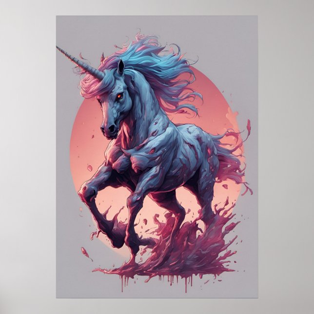 A Zombie Unicorn Poster (Framsidan)