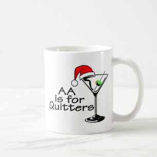 AA är för Quitters Martini Kaffemugg