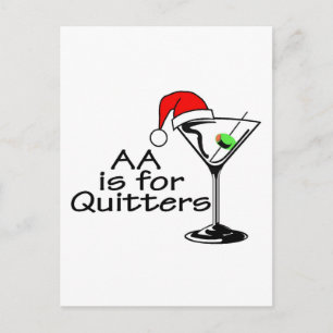 AA är för Quittersjul Martini Helg Vykort