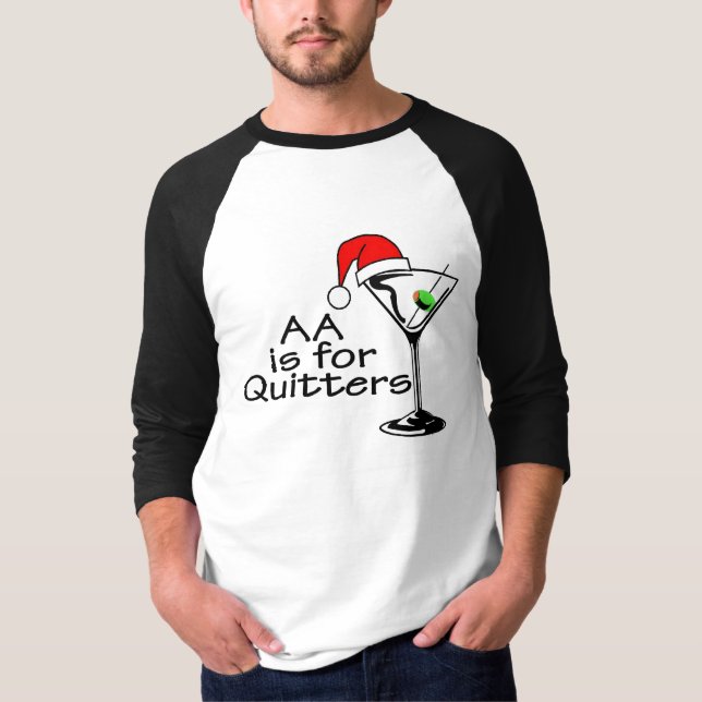 AA är för Quittersjul Martini T-shirt (Framsida)