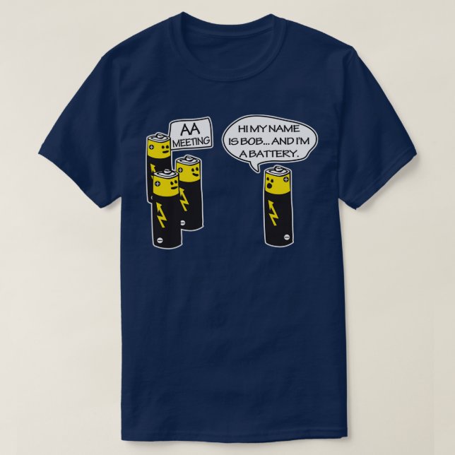 Aa Battery Meeting Funy T Shirt (Design framsida)